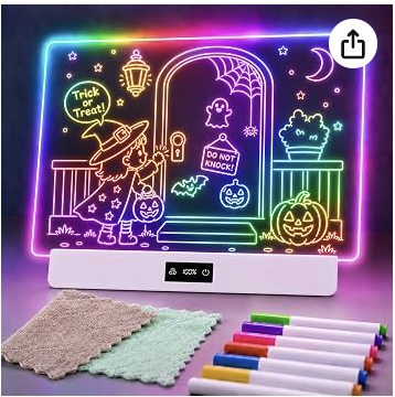 Amazon Canada Deals: Save 50% on TAEMVV LED Drawing Board Kids Birthday Gift for Girls, Black / White , Using Promo Code + More Offers